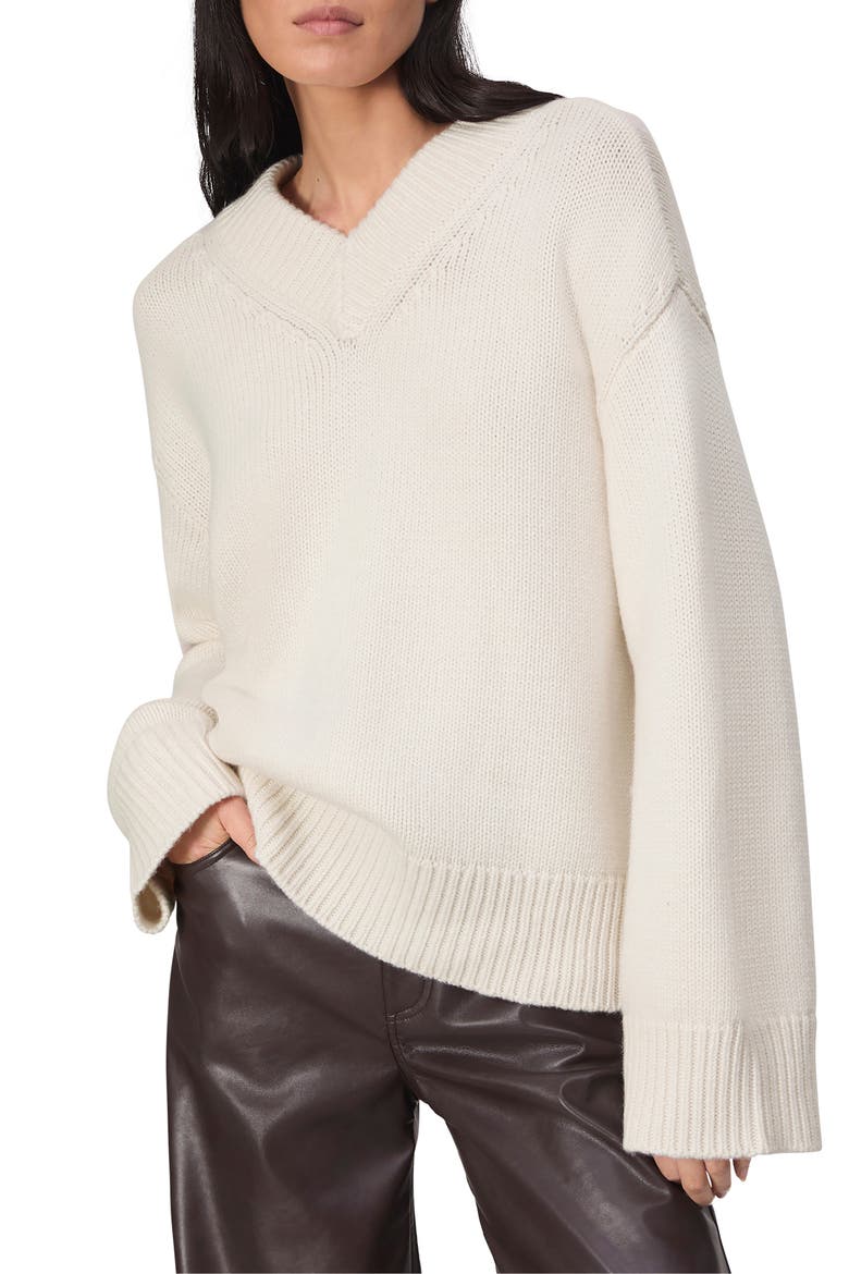 Danica Wool & Cashmere V-Neck Sweater, Main, color, IVORY