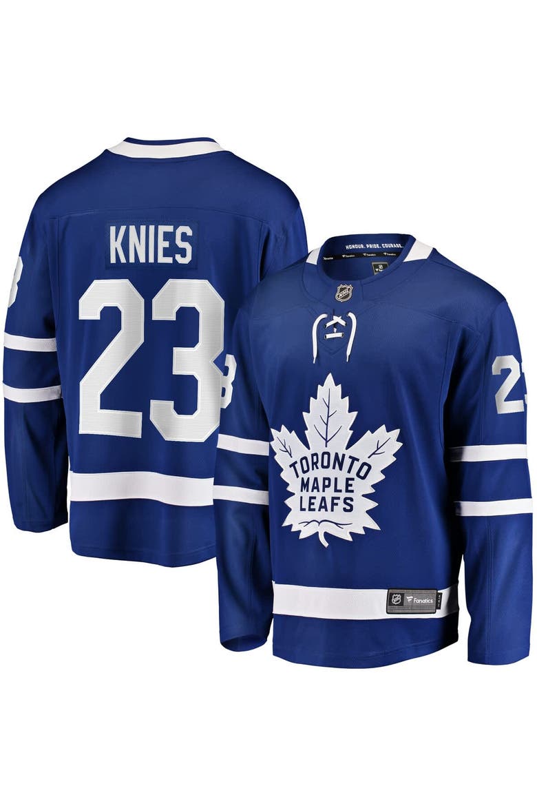 Men's Fanatics Matthew Knies Blue Toronto Maple Leafs Home Premier Breakaway Player Jersey, Main, color, Blue
