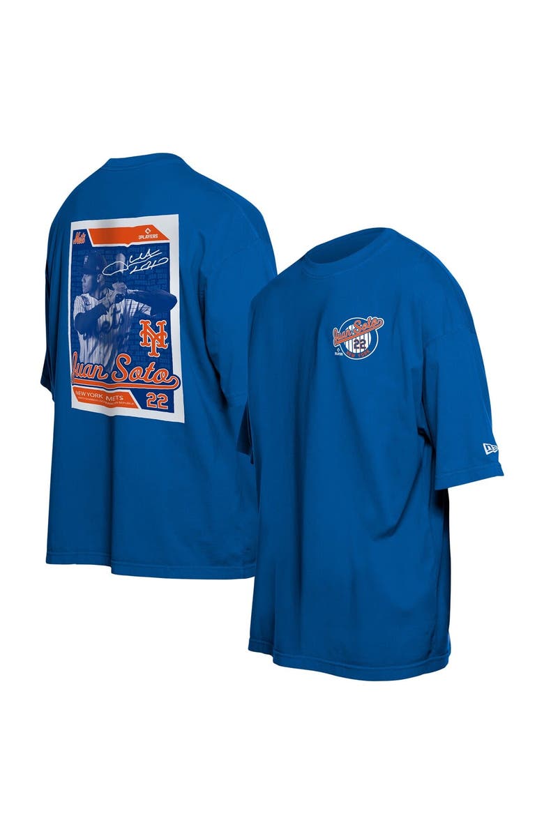 New Era Men's New Era Juan Soto Blue New York Mets Card Player T-Shirt, Alternate, color, Blue