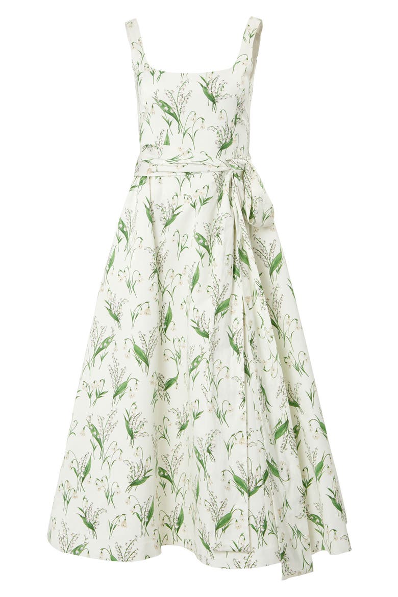 Lily of the Valley Print Sundress, Alternate, color, WHITE MULTI