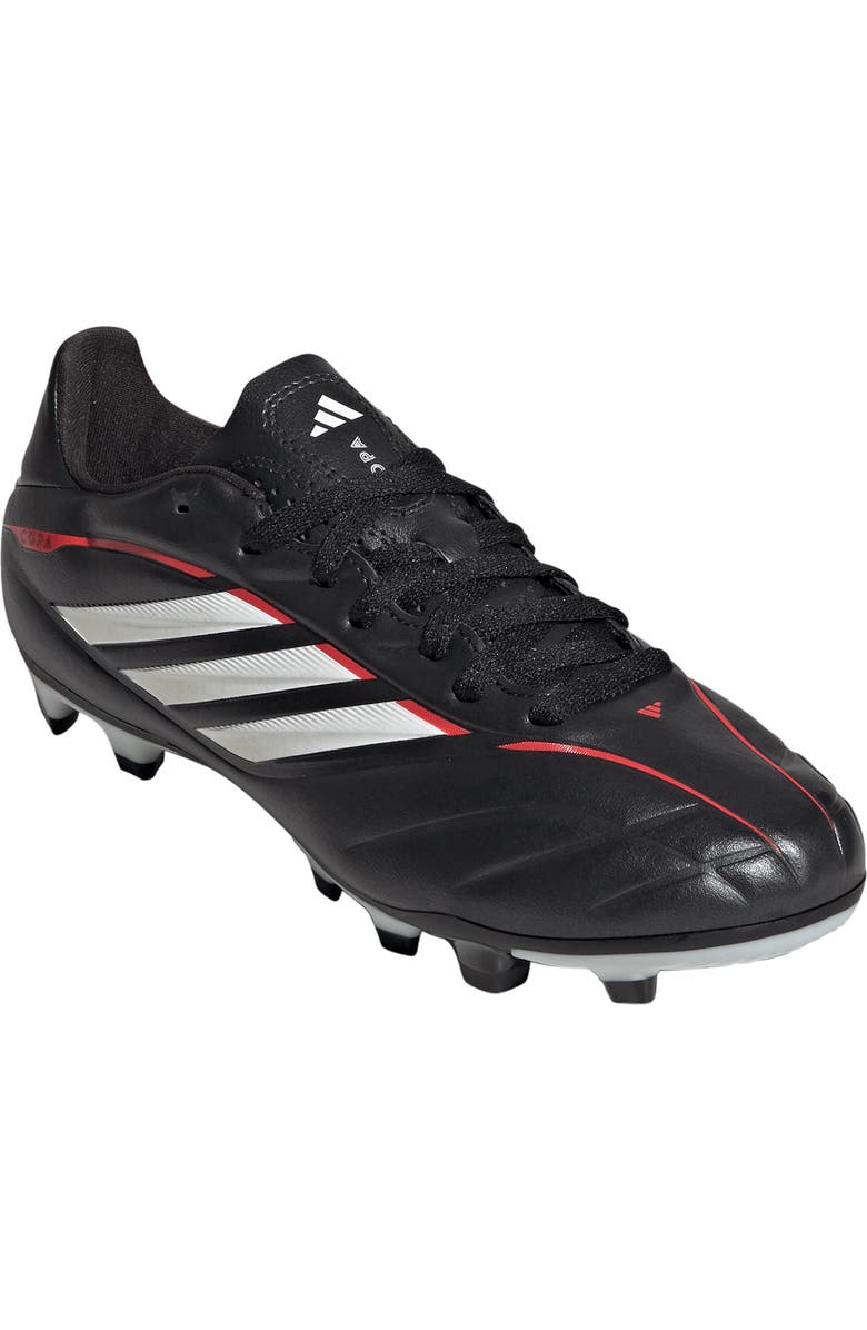 adidas Kids' Copa Pure IV Club Firm Ground Soccer Cleat, Main, color, Black/ White/ Lucid Red