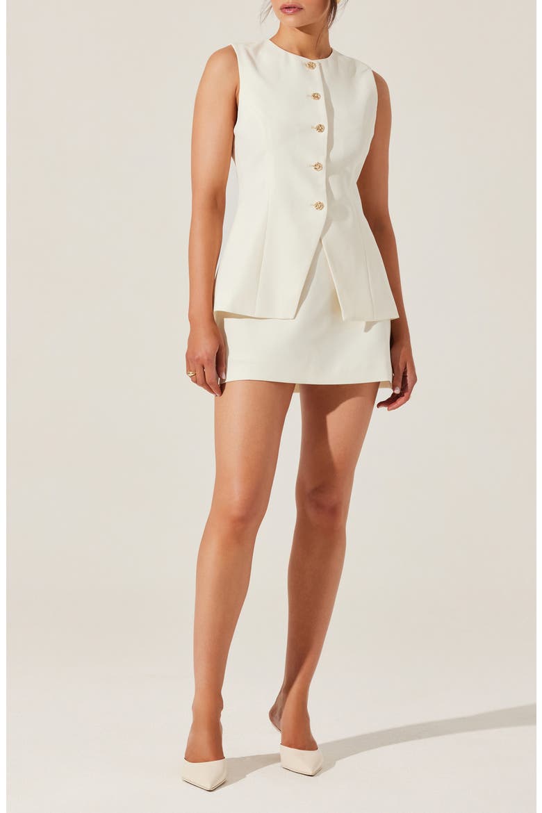 Dilone Layered Dress, Main, color, CREAM