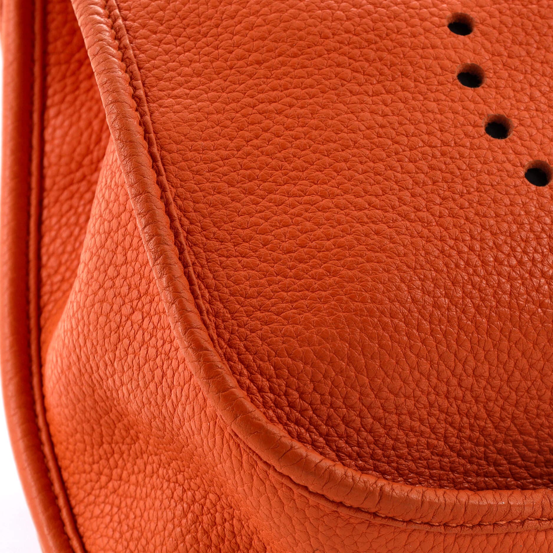 Pre-Owned Hermes Evelyne Bag Gen III Clemence GM, Alternate, color, Orange