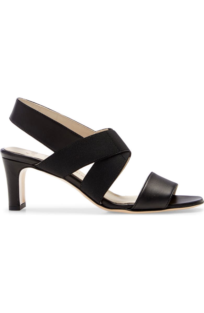 Amalfi by Rangoni Etty Sandal, Alternate, color, Black Baby Kid/Black Elastic