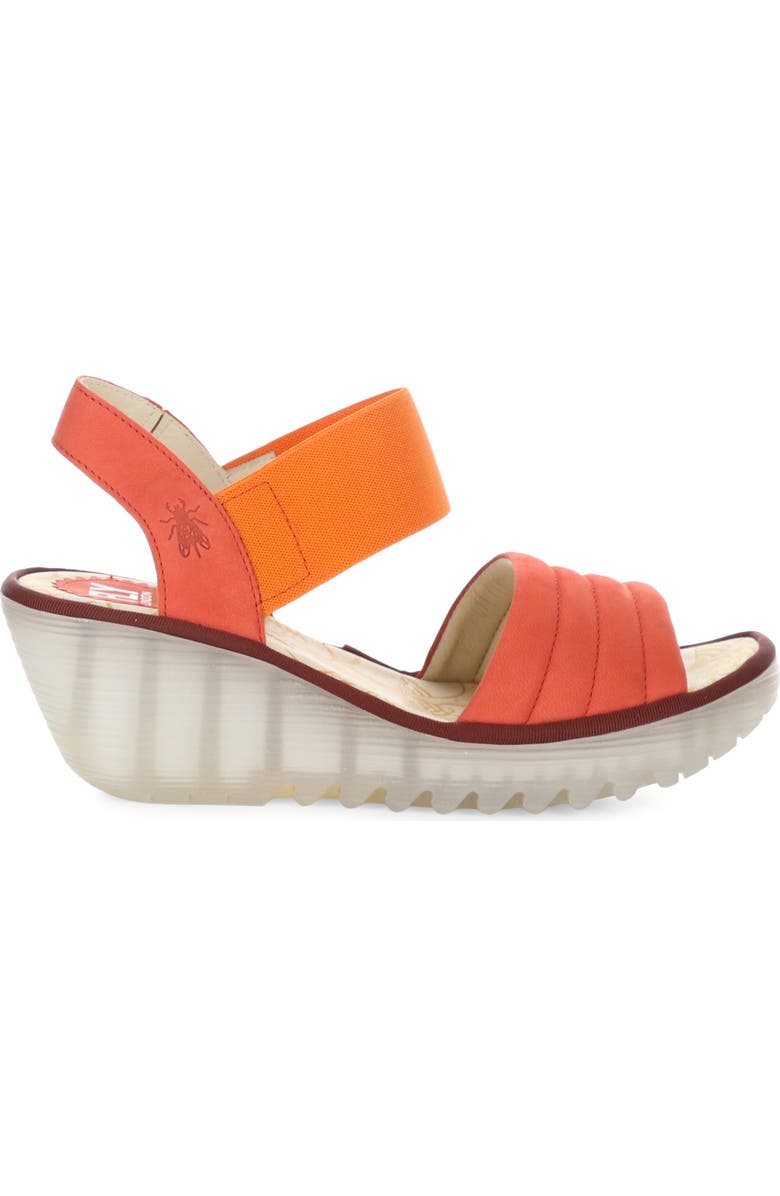 Fly London Yiko Platform Wedge Sandal, Alternate, color, 003 Devil Red Cupido