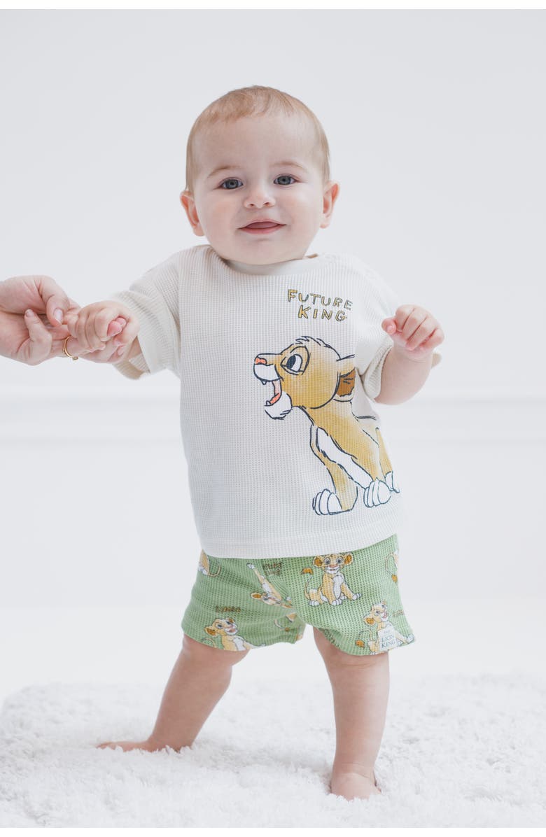 Disney Lion King Simba 2-Piece T-Shirt and Shorts Set, Alternate, color, Simba Sage Green