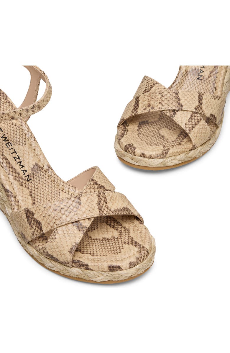 Stuart Weitzman Dayna Ankle Strap Wedge Sandal, Alternate, color,