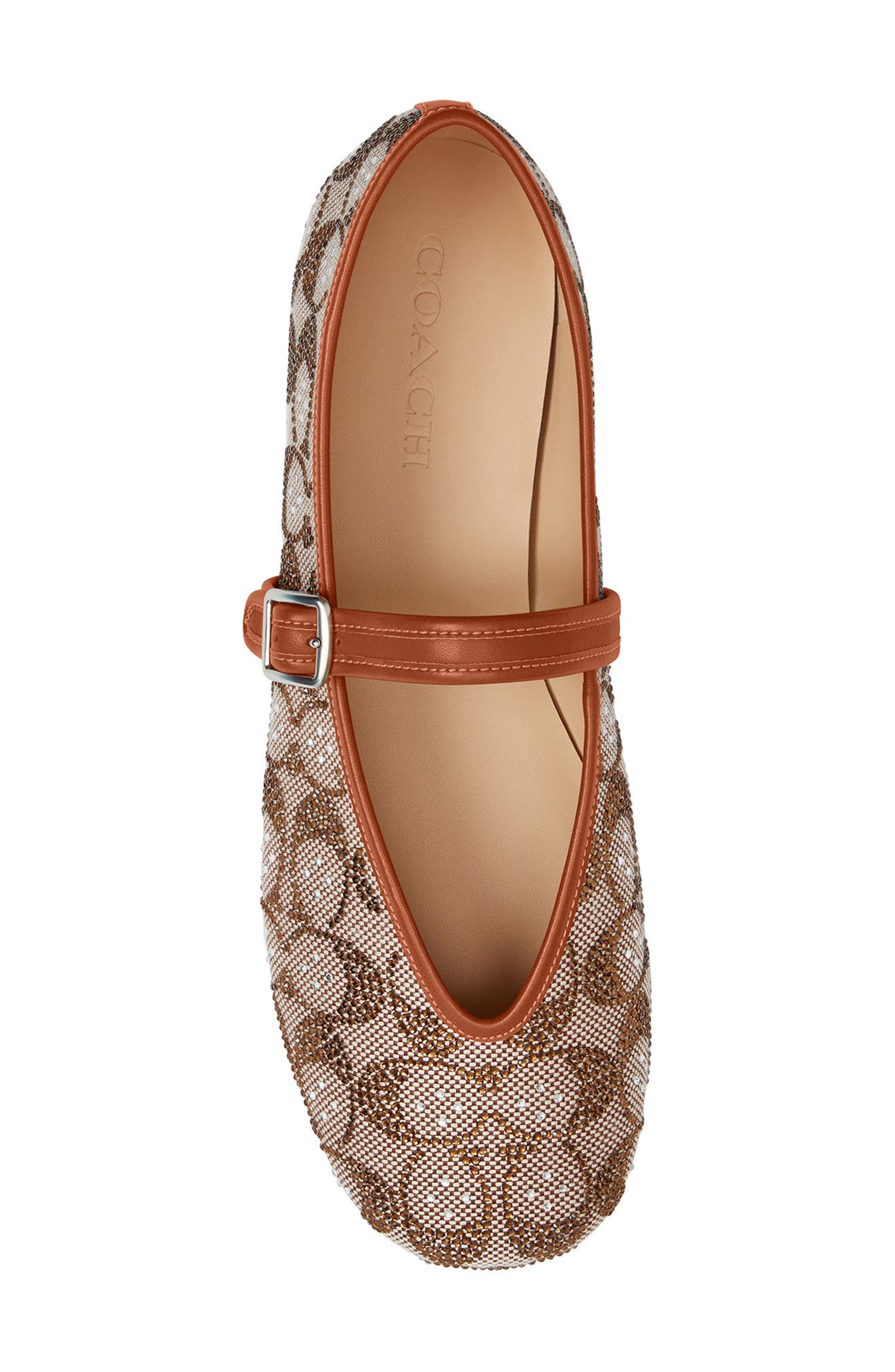 COACH Crystal Signature Jacquard Ballerina Flat, Alternate, color, 