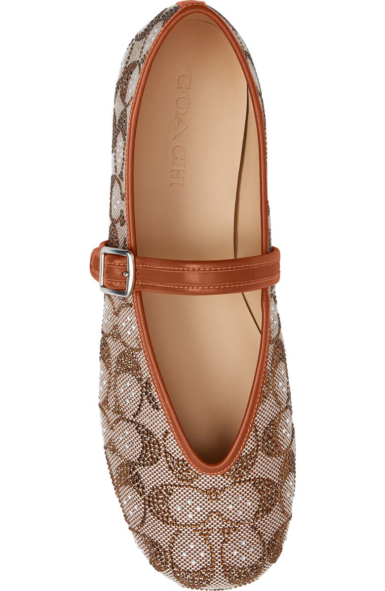 COACH Crystal Signature Jacquard Ballerina Flat, Alternate, color,