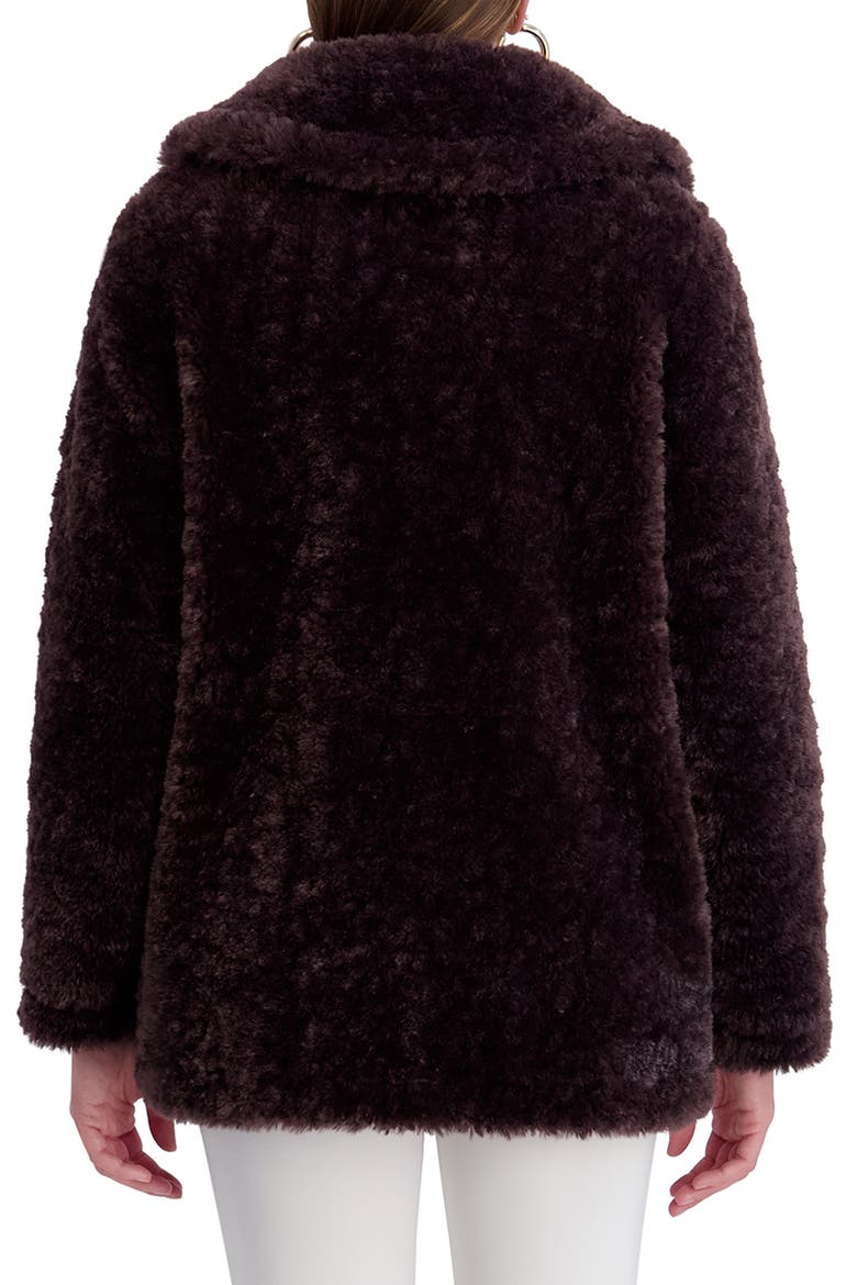 Faux Shearling Coat, Alternate, color, CHOCOLATE