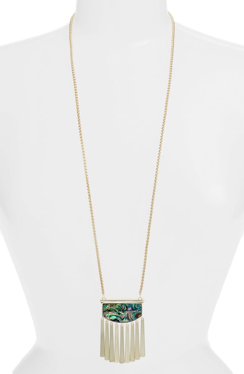 Kendra Scott Ellen Stone Necklace, Main, color, 