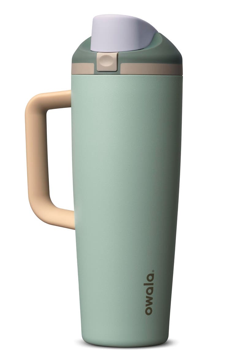 FreeSip® Eucalyptus 30-Ounce Stainless Steel Tumbler, Main, color, EUCALYPTUS
