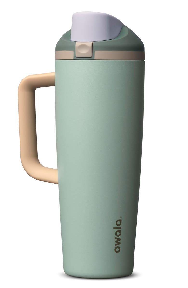 Owala FreeSip<sup>®</sup> Eucalyptus 30-Ounce Stainless Steel Tumbler, Main, color, Eucalyptus