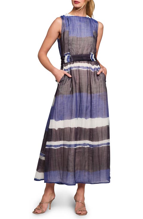 Luna Gallery Stripe Sleeveless Maxi Dress