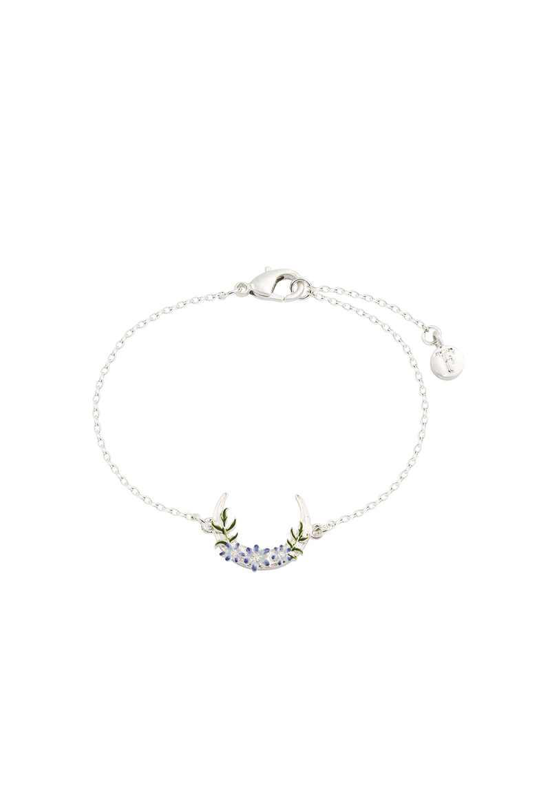 Nightshade Moon Silver Bracelet, Main, color, Silver