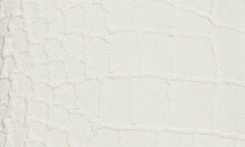 Jacquemus Womens Off-white The Scala Croc-embossed Woven-stretch Cardigan In Off-white