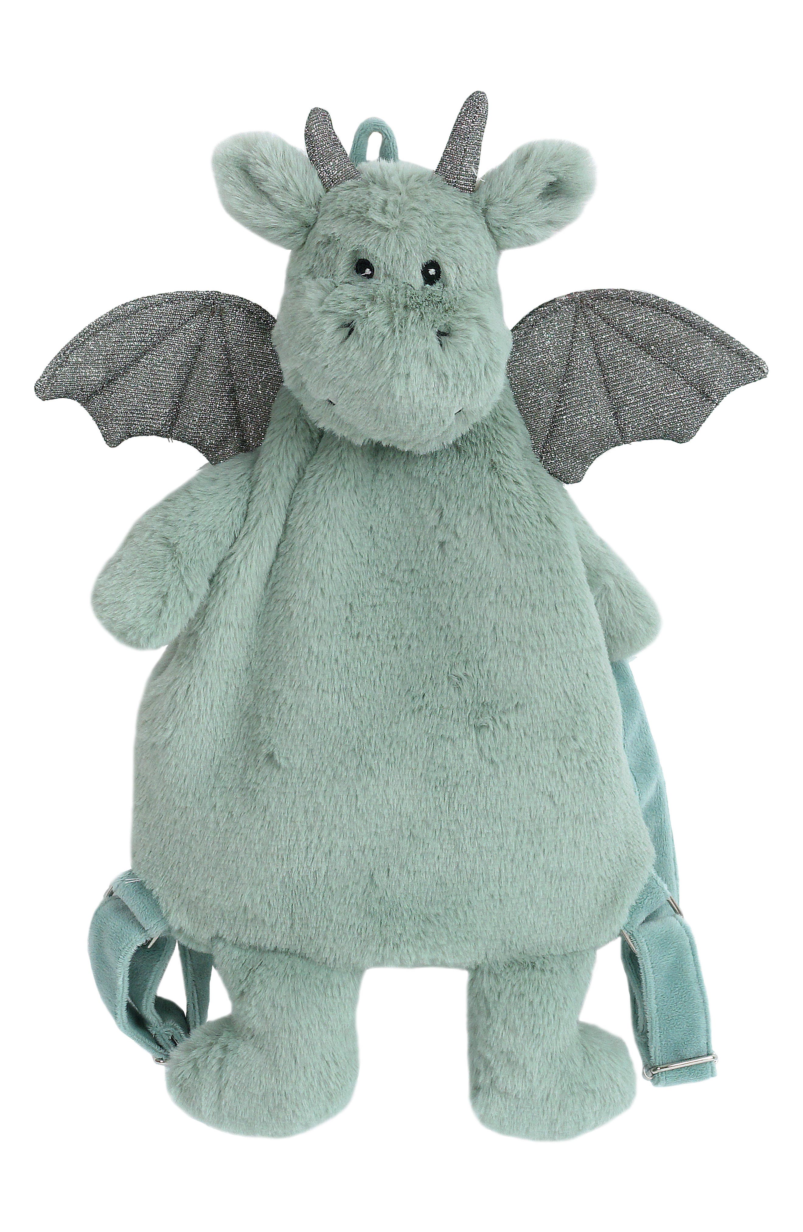 Kids' Dragon Stuffed Animal Backpack, Main, color, SAGE