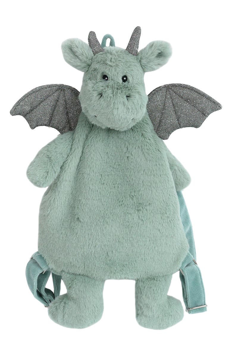 MON AMI Kids' Dragon Stuffed Animal Backpack, Main, color, Sage