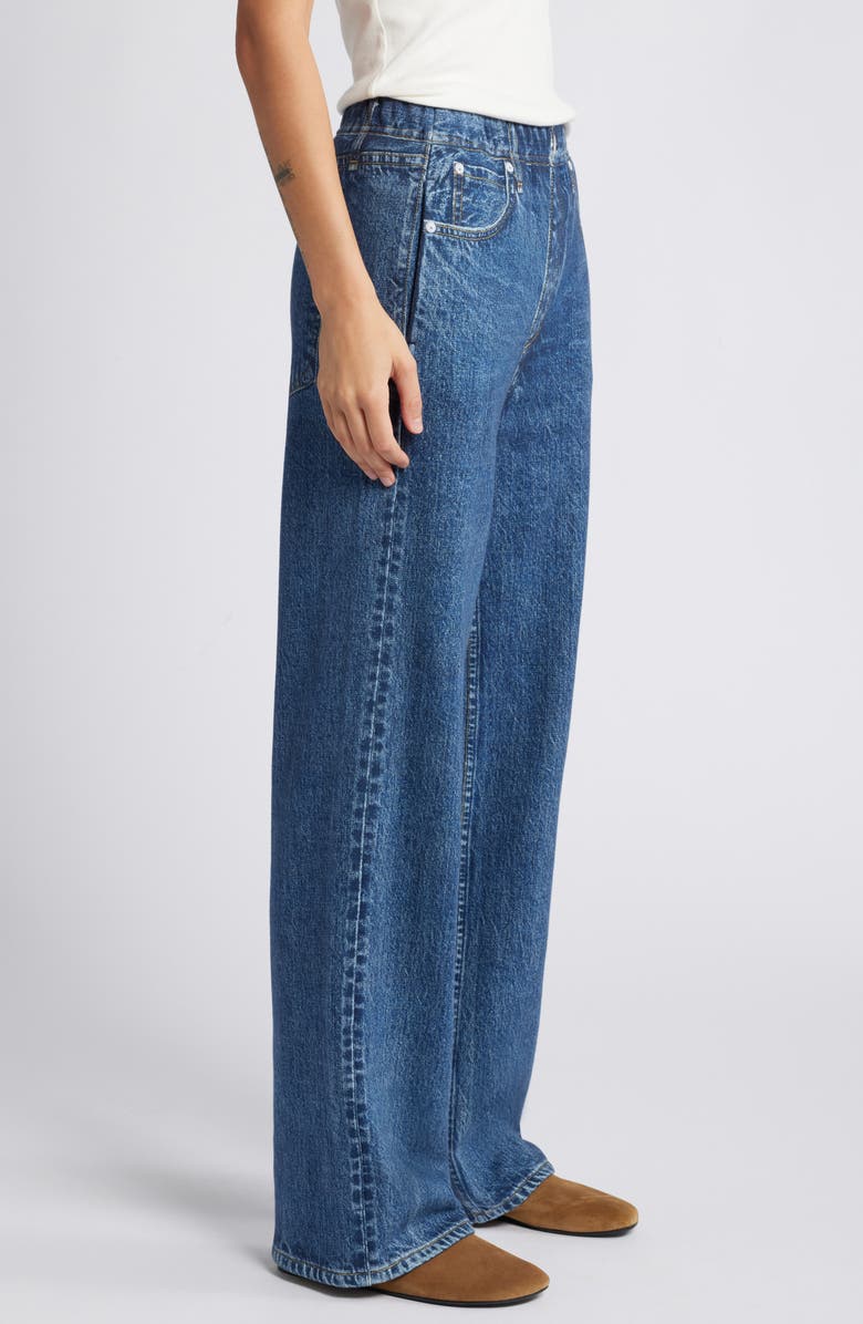 rag & bone Miramar Fleece Terry Wide Leg Sweatpant Jeans, Alternate, color, 