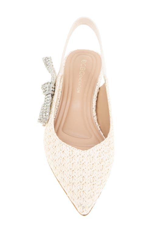 Bcbgeneration Kodari Slingback Kitten Heel Pump In Natural