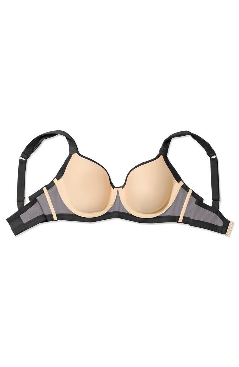 Swimsuits for All Bra Sized Drape Front Underwire Bikini Top, Alternate, color, Black