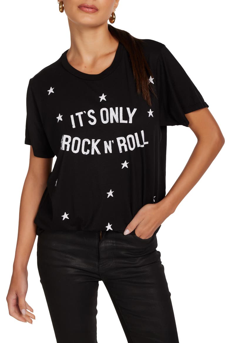 Wolf Only Rock n' Roll Top, Main, color, Black
