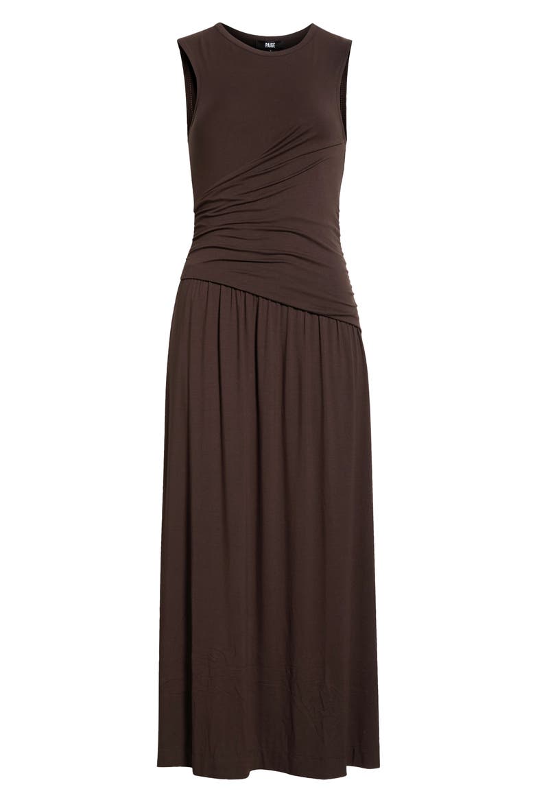 Bonita Sleeveless Jersey Midi Dress, Alternate, color, JAVA