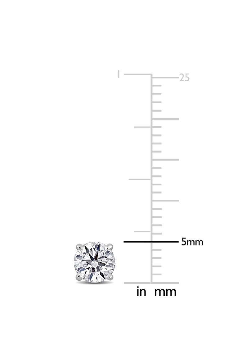 1 CTW Lab-Grown Diamond Stud Earrings 14k, Alternate, color, White Gold