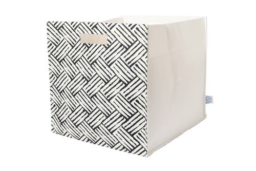 Dance Happy Woven Felt Storage Bin In Black