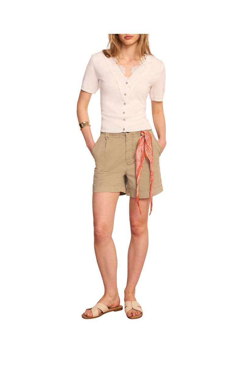 MINT VELVET Cotton Lace Trim Top, Alternate, color, Cream