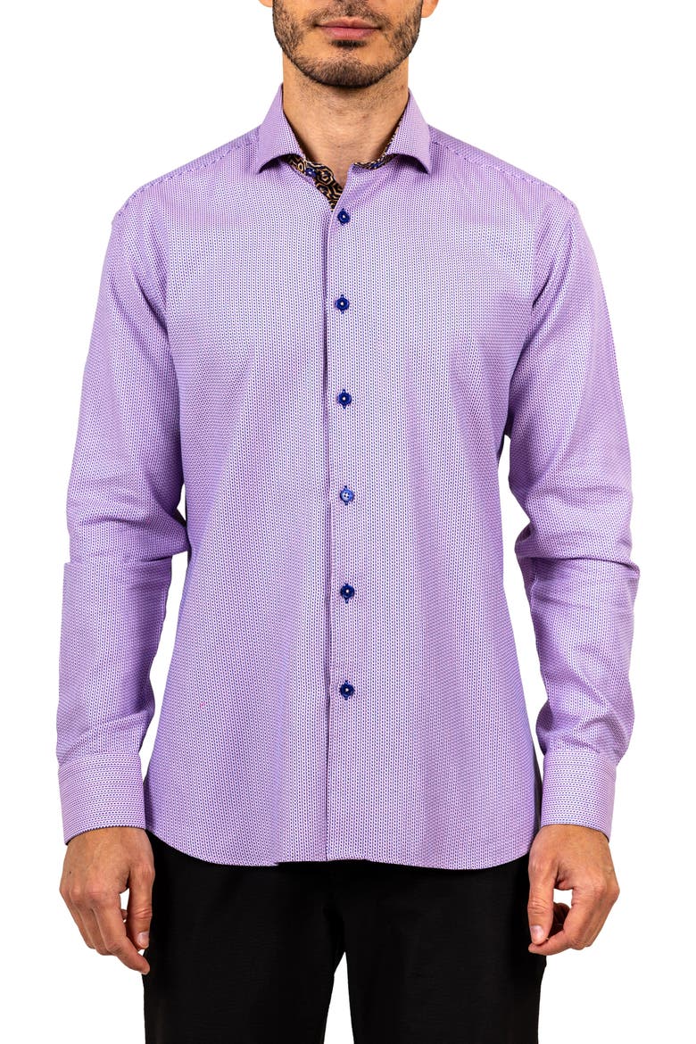 Einstein Ascension Contemporary Fit Button-Up Shirt, Main, color, PINK