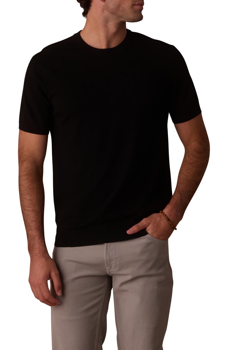 The Normal Brand Taylor Short Sleeve Crewneck Sweater, Main, color, Black