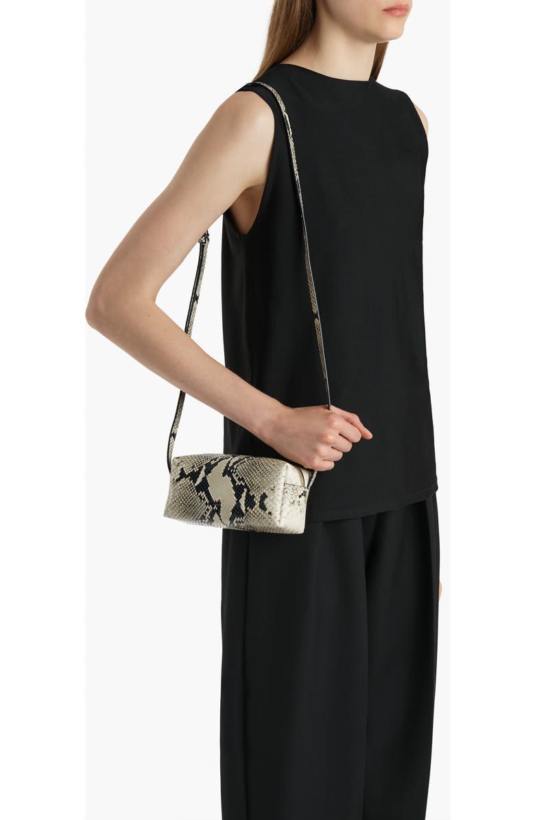 Khaite Mini Kye Snakeskin Embossed Leather Crossbody Bag, Alternate, color, Natural 121