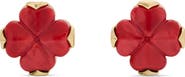 Kate Spade New York spade mother-of-pearl flower stud earrings