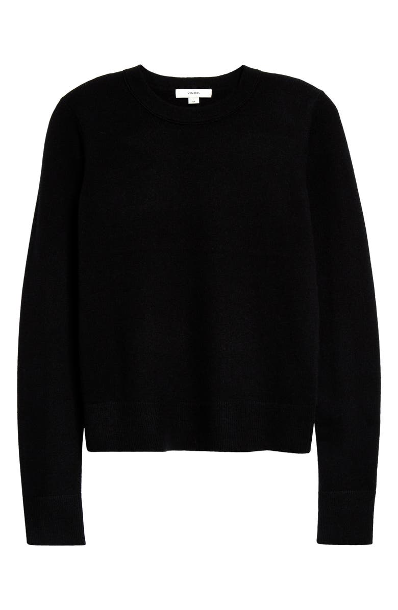 Vince Classic Crewneck Cashmere Sweater, Alternate, color, Black