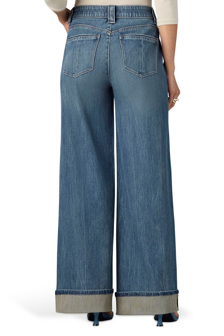 Skyrise Cuffed Wide Leg Jeans, Alternate, color, MID BLUE ARTISANAL