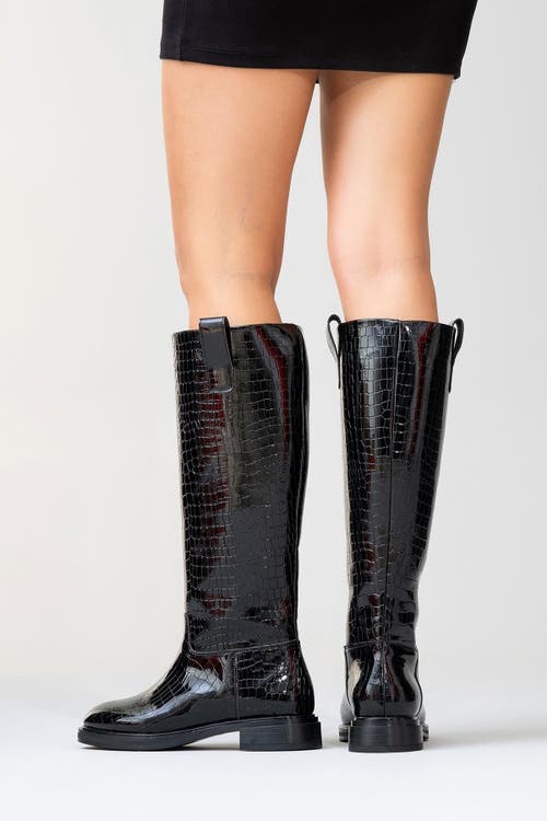 Prologue Shoes Alaska Pattern Western Boot In Black