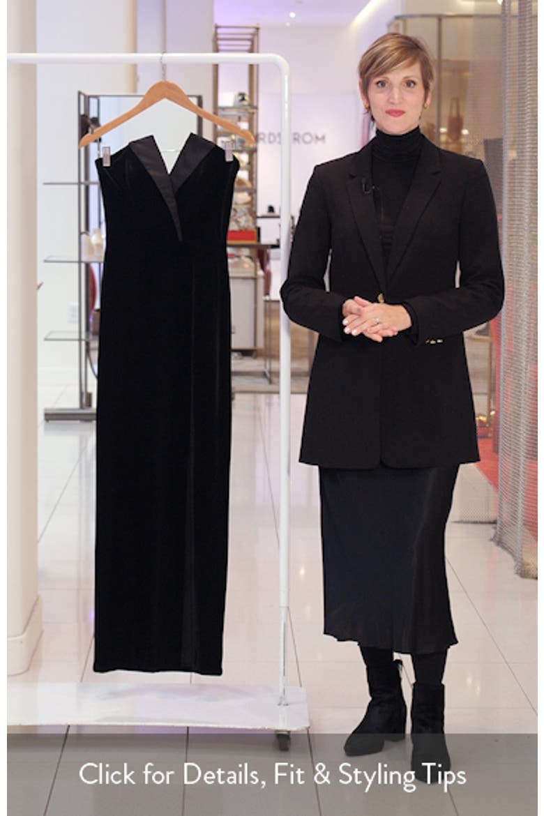 Velvet Strapless Tuxedo Gown video