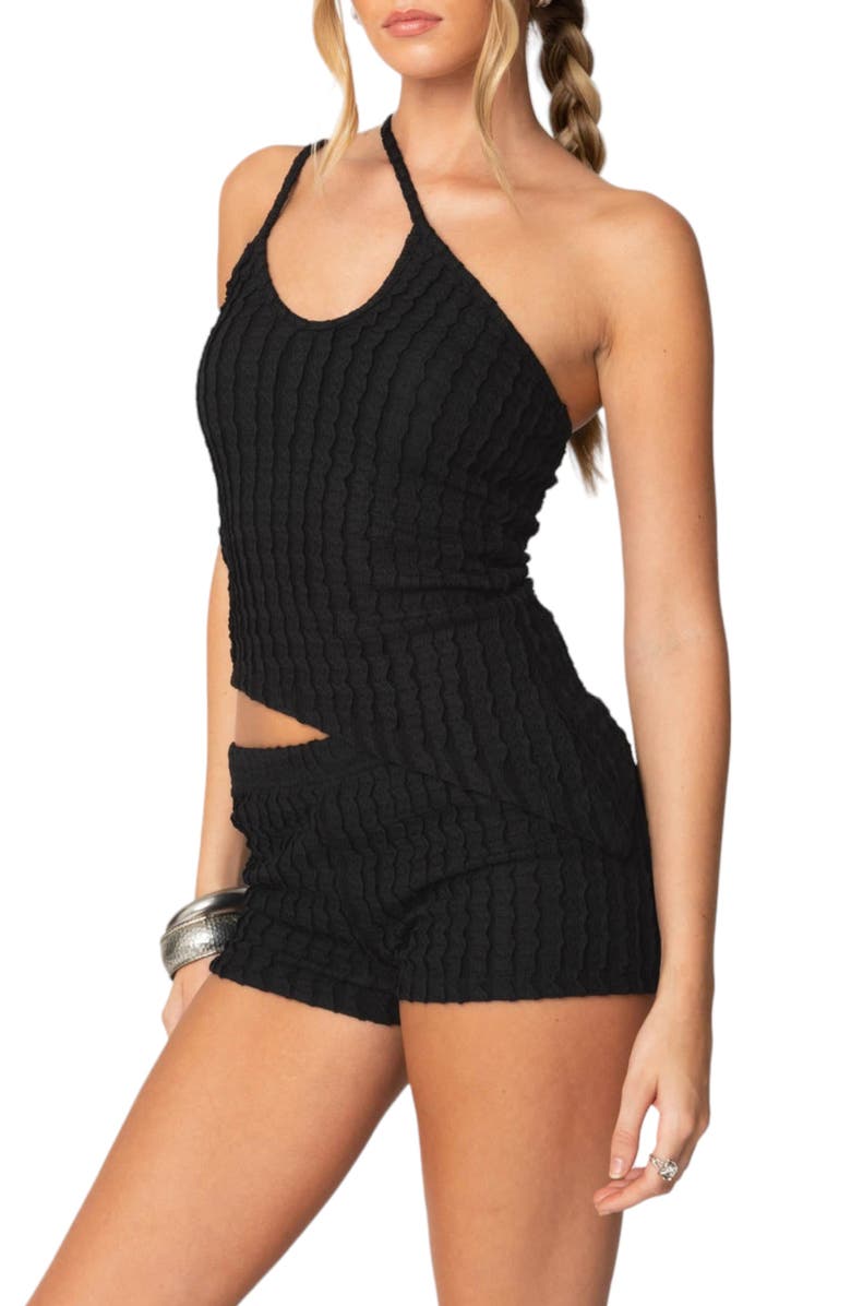 EDIKTED Phoebe Asymmetric Camisole, Alternate, color, Black