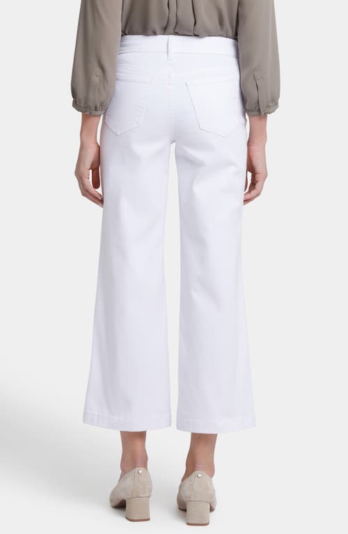 Nydj Teresa Waist Match Ankle Wide Leg Jeans In Optic White
