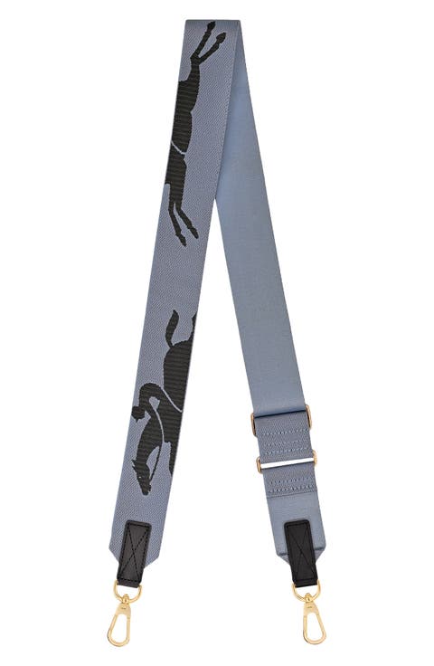 Logo Jacquard Canvas Shoulder Strap