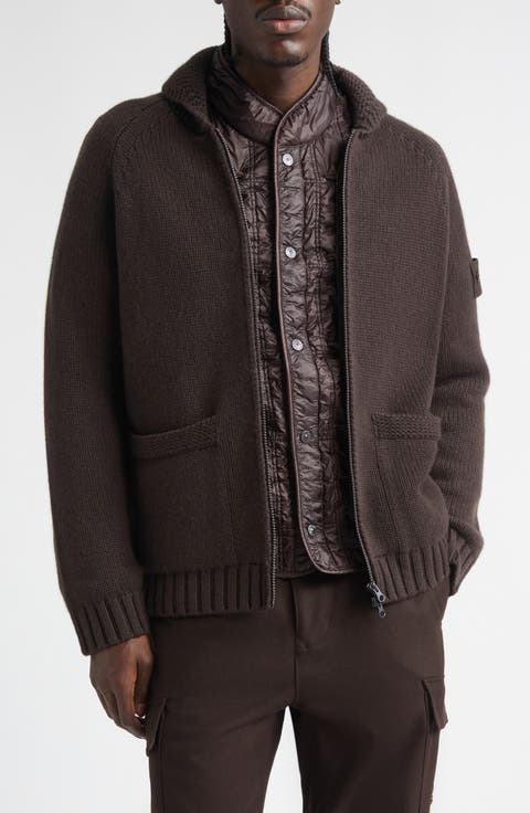 Ghost Cashmere Cardigan with Detachable Quilted Lining