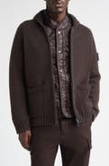 Stone Island Ghost Cashmere Cardigan with Detachable Quilted Lining