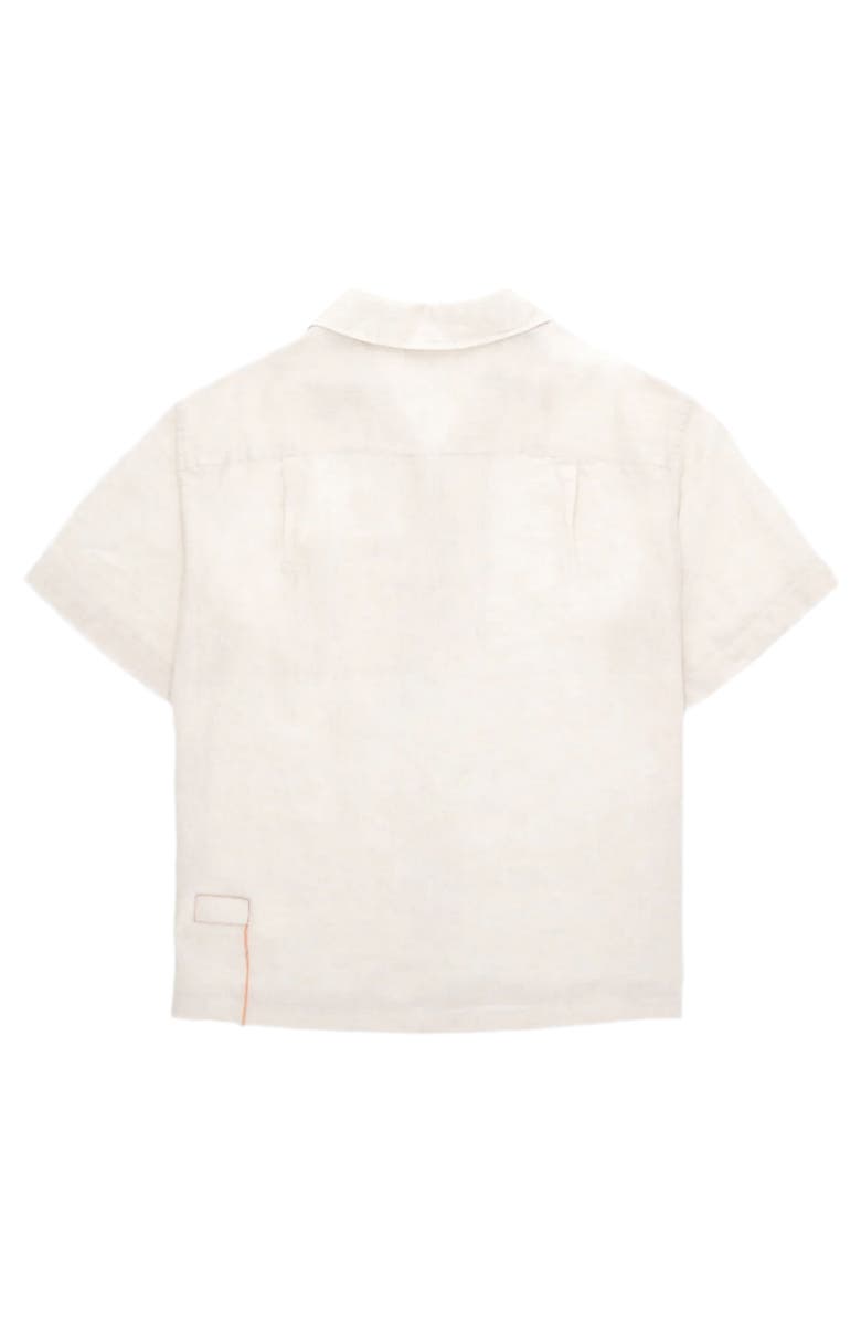 Fortela Bowling Linen Short Sleeve Shirt, Alternate, color, Natural