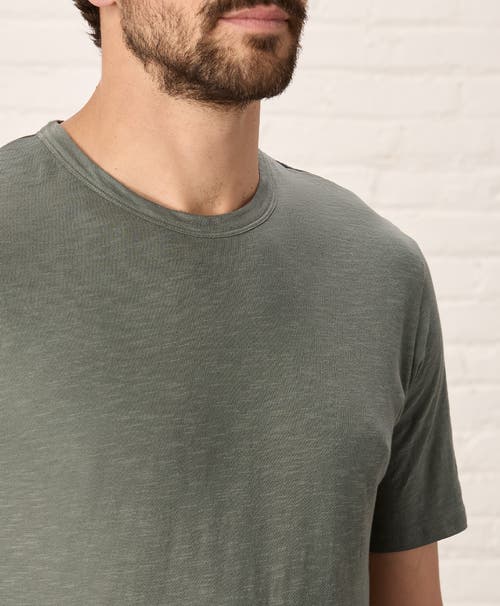 Pact Organic Cotton Featherweight Slub Crew Tee In Castor Grey