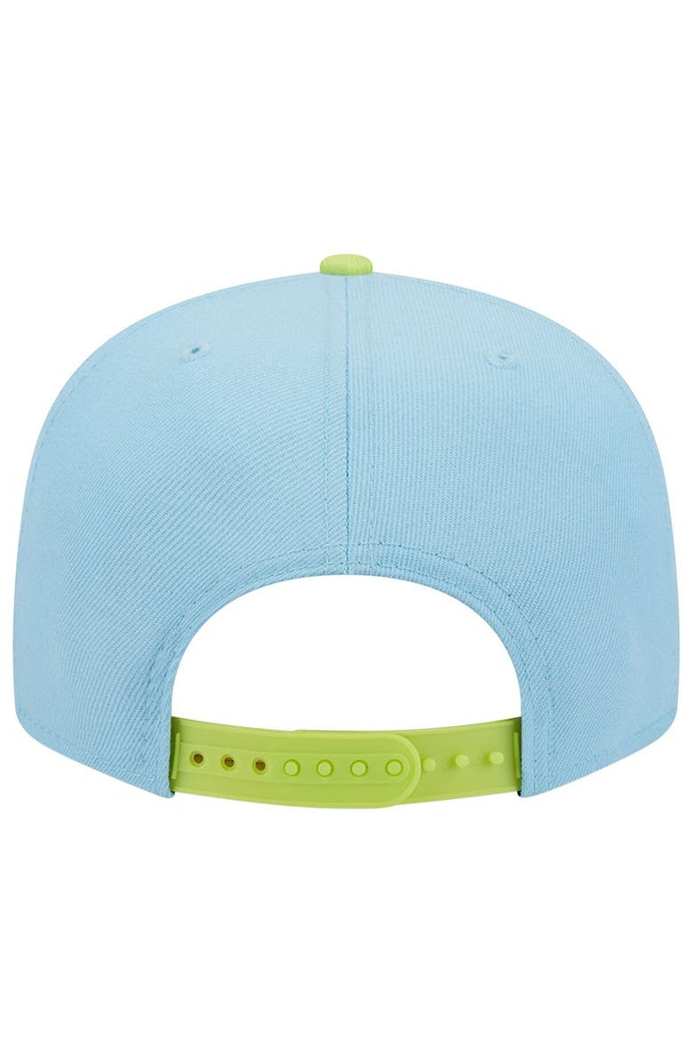 New Era Men's New Era Light Blue/Neon Green Chicago White Sox Spring Basic Two-Tone 9FIFTY Snapback Hat, Alternate, color, 