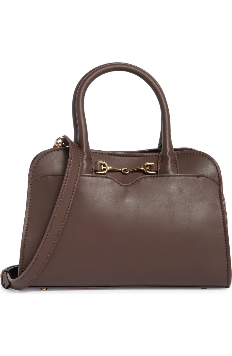 Sam Edelman Loraine Small Bowler Satchel Bag, Main, color, Dark Brown