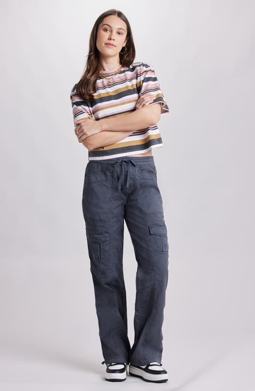 Unionbay Lewiston Nila Stripe Crop Cotton Jersey T-shirt In Multi