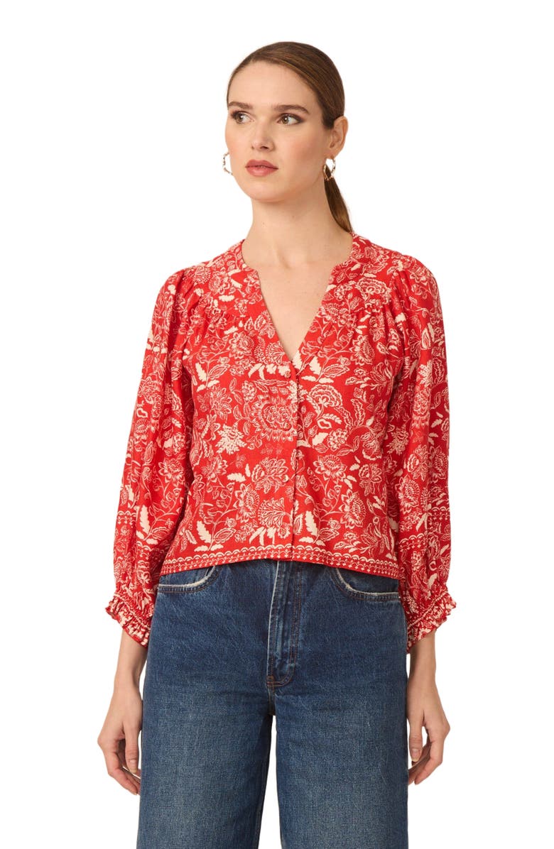Gilner Farrar Kayla Blouse, Alternate, color, Kyoto Print