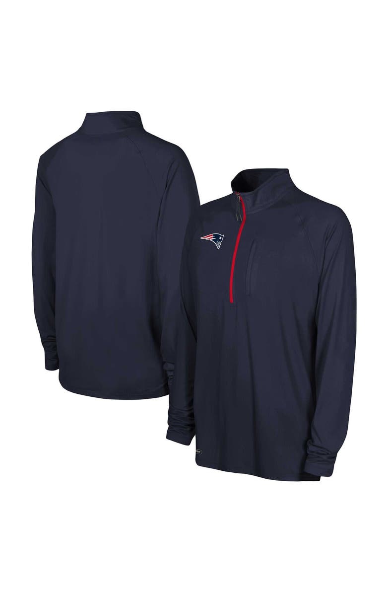 Outerstuff Men's Navy New England Patriots Combine Authentic Raglan Quarter-Zip Top, Alternate, color, 